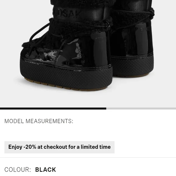 RUDSAK Glossy Black Kids Snow Boots - Picture 3 of 6